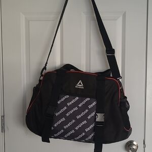 Reebok Black and Red Duffel Bag